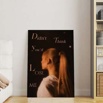 1 pieza Póster de lienzo de álbum de música - Estilo art decó clásico con texto dorado y adornos de estrellas, pintura de pared para sala de estar, dormitorio o dormitorio, regalo ideal para fans de la música, impresión de alta calidad, obra de arte con tipografía elegante, sin marco