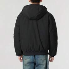 阿迪达斯男士轻薄羽绒服，2026春季新款户外运动休闲基础款防风保暖舒适连帽外套，JG3845 - 黑色 - 查看 10
