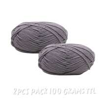 2Pcs 5-Ply Cotton Yarn Suitable For DIY Knitting Bags, Scarves, Hats, Sweaters, Home Textiles, Weight 100g