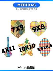 Sticker For June Festival Clothing Patchwork Patch Does Not Damage The June Festival Clothing In Cloth Guitar Bonfire - KIT WITH 2 CARDS - View 3