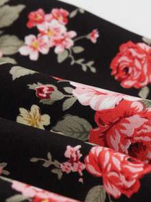 2025 Spring Autumn Elegant Loose Floral Print Dress, Casual Beach Holiday Flowing Long Dress - Multicolor - View 6