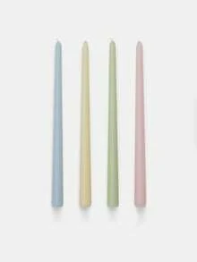 4pcs Set Taper Candles Decorative, Dinner Candle Set Smokeless And Dripless Household, Wedding, Party, And Home Decor Candlesticks - Multicolor - View 21