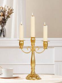 1 pieza candelabro de hierro para bodas, resistente al calor, adecuado para velas aromáticas, cena romántica, ambiente interior, adecuado para bodas, reuniones familiares, fiestas, confesión, decoración de mesa