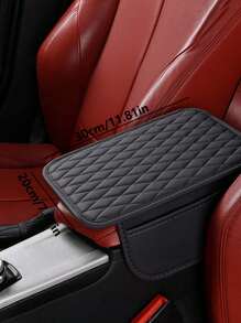 1pc Fashion Center Console Armrest Box Mat, Universal Car Armrest Cover, Car Interior Storage Pad