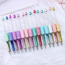 10pcs New Hot-Selling Galaxy Glitter 7-Color Beads Ballpoint Pen Silicone Bead Focal Point Bead DIY Craft Jewelry Making Kit - Multicolor - View 4