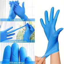 Disposable Gloves (100 PCS, Blue)