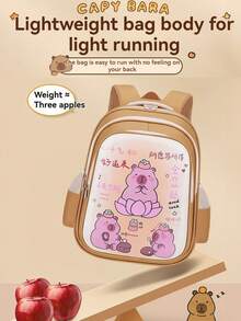 New Student Backpack For Boys And Girls, Cute Lightweight Backpack, Teenager Backpack, Simple Fashion - Capibara - View 8