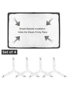 4pcs Bed Sheet Clips, Minimalist Multi-Functional Bedroom Fitted Sheet Holders