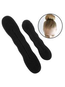 3pcs/Set Soft Sponge Hair Bun Maker, Classic No-Damage Hair Styling Tool, Slouchy Bun Shaper, Fluffy Chignon Maker, Hair Accessories For Girls, Everyday Use