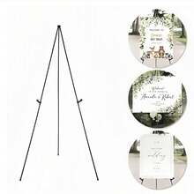 Metal Art Easel Stand, Instant Floor Poster, Lightweight, Foldable, Portable, With Tripod Base