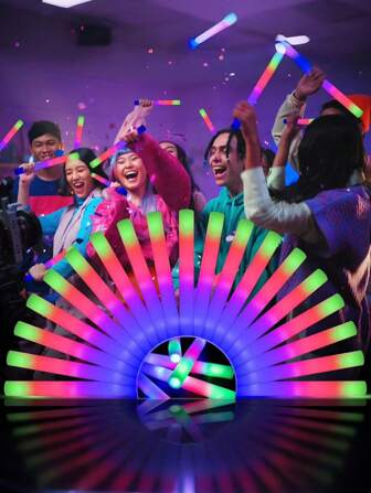 20pcs LED Light Sticks For Parties, Weddings, Birthdays, Christmas And Halloween, Battery Operated, Perfect For Creating A Vibrant Party Atmosphere, Celebration Essentials | Light-Up Accessories | Functional Lighting