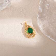 2pcs Luxury Copper Inlaid Zirconia Crystal Hollow Water Drop Pendant, DIY Jewelry Accessories, Materials For Bracelet, Necklace, Earrings, Key Chain