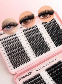 Waloshow Back To School 600Pcs Value Pack 3D Fluffy Lash Cluster Eyelash Kit, D Curl Cluster Lashes With White Glue, Natural Fake Eyelashes Glue Remover And Individual Lashes Tweezers , False Lashes In 6 Styles, 30D 40D 50D 60D 80D 100D For Beginners,Makeup Tools(White Bond+Seal+Spare Glue+Remover+Tweezers+Brushes) Quick Makeup For School