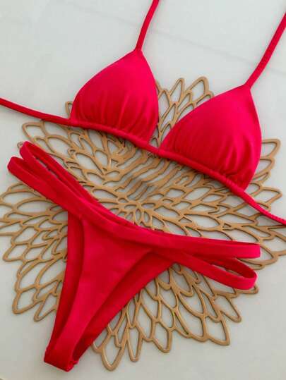 Neues europäisches und amerikanisches Damen Triangel Neckholder Bikini, Badeanzug für den Strand, sexy Bademode für Thermalquellen