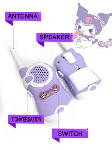 Sanrio 2PCS Sanrio Kuromi Walkie-Talkie Toys, Walkie Talkie Wireless Radio Comunicator Outdoor Toy, Christmas Gift.Suitable For Indoor And Outdoor Multi-Player Interactive Games, Birthday Gift.
