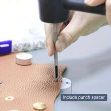 15mm Leather Snap Button Kits With Hammer Punch Spacer 90 Sets Metal Snaps Press Studs With 4 Setter Tools For Thin Clothes Jackets Jeans Wears Bracelets Bags Snaps - 15mm+Hammer - View 5