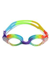 Set de 2 piezas Gafas de natación para niños (1 par de gafas de natación y 1 bolsa con cremallera para gafas) - Gafas de natación para niños con lente antivaho, irrompible y máscara de silicona ajustable | Máscara de natación impermeable para niños y niñas de 3 a 8 años y de 8 a 12 años | Ajuste cómodo elástico, diseño unisex