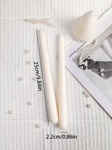 2pcs/6pcs 9.84in Colored Long-Pole Smokeless Soy Wax Candle, Wedding Table Decoration, European Romantic Candlelight Dinner Atmosphere Decorative Pole Wax, Wedding Festival Home Decoration, A Gift For Family - Multicolor - View 12