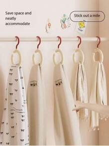 [360° Swivel] Dopamine-Free Drill Multi-Functional Hanging Rack! Scarves, Hats, Bags All-In-One Storage, Round Scarf Display Super Eye-Catching