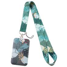 1pc Sketched Ditsy Floral Pattern Lanyard Card Holder, Hard Case For Bus Card, ID Card, Work Card, Student Card, Exhibition Card, Event Pass,School Supplies,Back To School - Multicolor - View 9