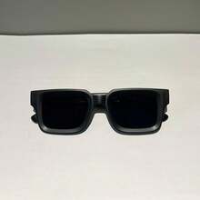 Women Vintage Fashion Rectangular Hexagonal Polarized Sunglasses UV400 - 黑色 - 查看 2