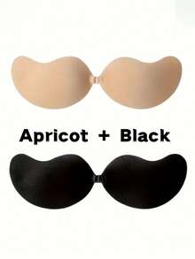 Skin Tone Black With Bonded Bra For Women, Reusable Push Up Bra, Invisible Backless Bra For All Seasons - Multicolor - View 3