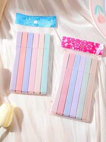 12 قطعة أقلام تظليل مربعة من طراز موراندي، أطراف منحوتة ناعمة ولينة، أقلام تظليل باستيلية لا تنزف، وتجف بسرعة للكتابة في المذكرات والملاحظات المدرسية ، لوازم قرطاسية