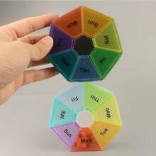 Boîte de rangement colorée à grande capacité de 7 jours