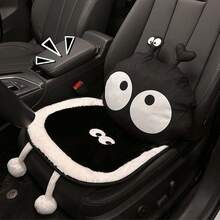 1件装汽车座椅垫黑色大眼睛长毛可爱汽车座椅垫温暖防滑舒适汽车座椅保护套也可用作椅垫可爱大眼睛怪物汽车颈枕毛茸茸可爱汽车腰枕 - 黑色 - 查看 4
