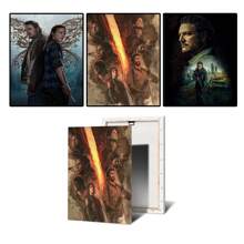 1 pièce/3 pièces Affiche murale Art optionnel Cadre Série américaine de drame "The Last of Us" Saison 2 Jeu zombie populaire "The Last Survivor" Collection d'affiches vedette Impression HD sur canevas de style vintage. Décoration de maison, chambre à coucher, bar fond