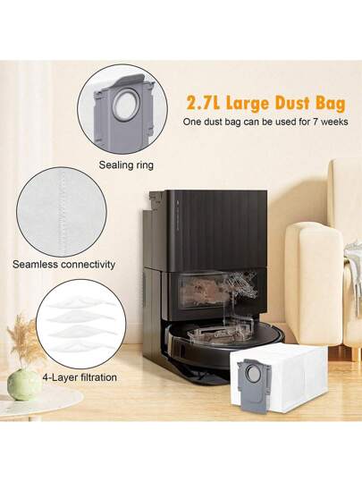 Replacement Parts Roborock QV 35A/QV 35S/QR 598/QR 798 Stofzuiger Cleaner Accessories Main Brush Hepa Filters Side Mop Pads Dust Bags view 8