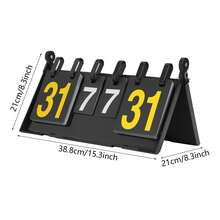 Score Counter Sports Scoreboard 4-Digit Tabletop Scoring Board Black Score Flippers Flip For Indoor/Outdoor Sports Competitions - Black - View 3