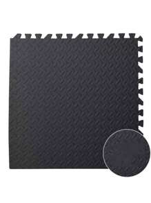 Alfombra de piso entrelazada de EVA con tiras laterales, adecuada para sala de estar, gimnasio, sala de juegos - lavable, duradera, plegable, estera de fitness multifuncional, alfombra de espuma para el piso, decoración del hogar, decoraciones de fiesta, alfombra antideslizante para gatear, decoración de piso del hogar, anti-caída/humedad/impermeable/anti suciedad.