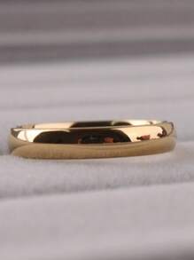 1 Piece Simple Men's Stainless Steel Plain Ring Couple Ring 4MM Wide - Suitable For Daily Wear Stainless Steel Accessories