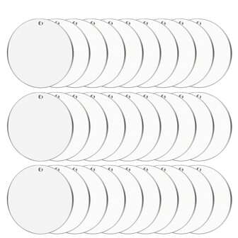 透明圆形亚克力空白圆盘透明亚克力圆片 DIY 创造趣味标签钥匙艺术与工艺材料
