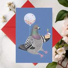 Charming Birthday Card With Pigeons & Balloon - Perfect Gift For Friends And Family, Stationery And Gift Packaging Supplies Back To School - 5*7inch - View 3