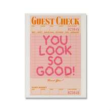 1PC Modern Retro Aesthetic Posters And Prints Orange Pink Preppy Y2k Quote Wall Arts Canvas Painting Wall Picture For Dorm Room Decor Optional Frame ,Wall Art With Frame - Multicolor - View 58
