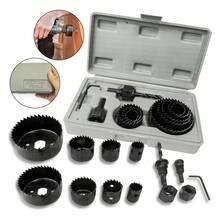 11 PCS Hole Saw Kit Cutting Drilling Tools Set Wood Metal Cutter 19-64mm - Multicolor - View 1