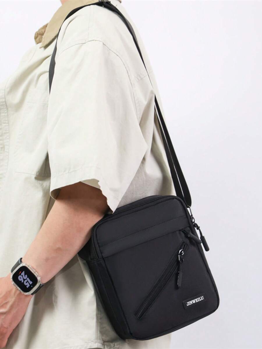 Fashion Large Capacity Men Shoulder Bag, Travel Small Square Bag