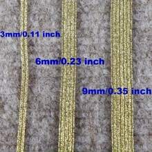 2 Yards 3/6/9mm Glitter Elastic Band Rubber Band Stretch Rope For Sewing Fabric DIY Handmade Garment Accessories