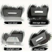 1 件装汽车人造钻石纸巾盒、汽车遮阳纸巾盒、闪亮水钻纸巾袋、PU 皮革人造水晶纸巾盒 - 滿鑽 - 查看 8