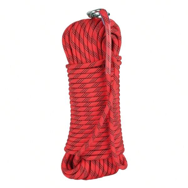 20m 12mm Kletterseil Sicherheitsseil rot mit 2 Karabinerhaken Seil Sicherung Camp