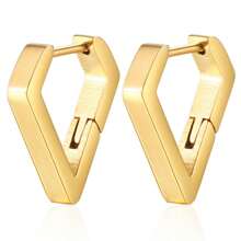 1 Pair Of Minimalist Personalized Exaggerated Oval Metal Earrings