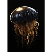 1 件动物黑金鹰狮帆布画金属海报墙艺术北欧鹿虎狼天鹅美学画客厅装饰可选框架