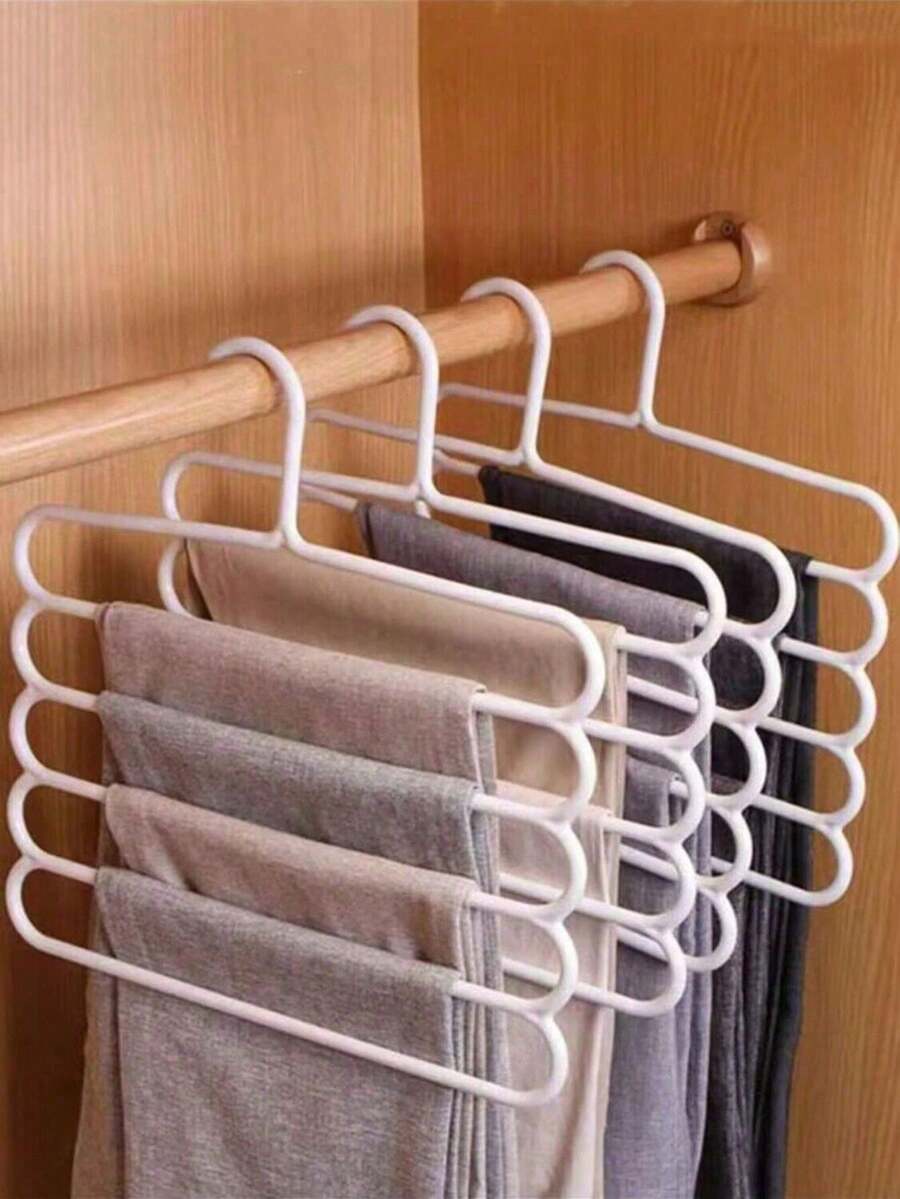 1pc/5pcs Multifunctional Hanger Pants Hanger Scarf Storage Hanger