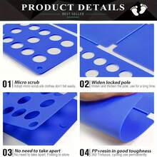 1pc Slouchy Clothes Folder Board, Multi-Functional Clothing Folding Board For Wardrobe Organization And Space Saving, Everyday Household Shirt Folding Board For Neat Closets, Portable And Durable Laundry Folding Tool For Home Storage, Compact Garment Organizer Board Ideal For Small Spaces, Minimalist Closet Accessory - Multicolor - View 6