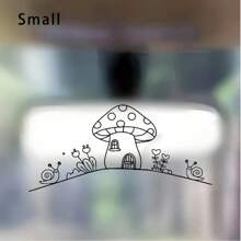 Autocollants mignons en forme de champignon, de forme allongée, auto-adhésifs, faits en polychlorure de vinyle, pour rétroviseur de voiture, usage intérieur et extérieur, convenant pour tablette, tasse, ordinateur, téléphone