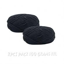 2Pcs 5-Ply Cotton Yarn Suitable For DIY Knitting Bags, Scarves, Hats, Sweaters, Home Textiles, Weight 100g