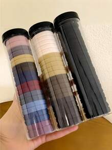 200 pièces/set Élastiques à cheveux mats roses doux, accessoires roses mignons répondant à divers besoins de coiffure pour les filles et les femmes, élastique et durable pour les occasions quotidiennes, sportives ou décontractées, élastiques à cheveux, accessoires pour cheveux