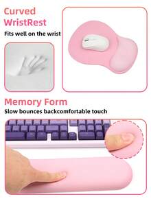 1pc Silicone Ergonomic Wrist Rest Pad For Laptop/Computer, Gradient Minimalist Design Thick Mouse Pad With Non-Slip Base - Multicolor - View 6